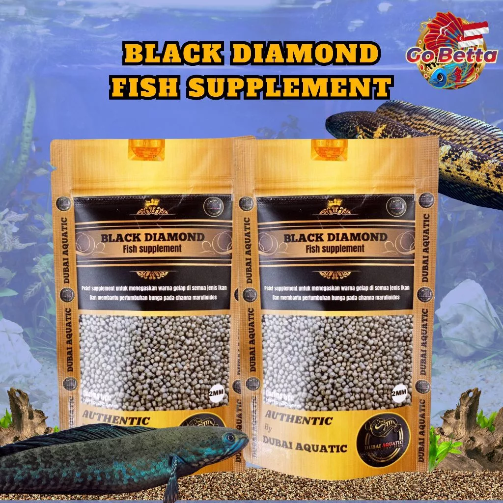 🇸🇬 BLACK DIAMOND FISH PELLET FISH FOOD (20 g) EMPHASIZES THE BAR OF INCREASING INTEREST ON MARU