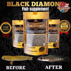 🇸🇬 BLACK DIAMOND FISH PELLET FISH FOOD (20 g) EMPHASIZES THE BAR OF INCREASING INTEREST ON MARU