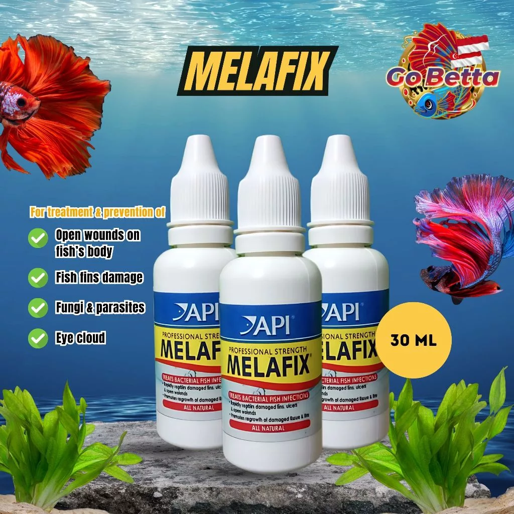 API MELAFIX ANTIBACTERIAL FISH MEDICATION 30 ML | API Melafix Betta Fish Medicine Treats Various Kinds Of Fish Diseases