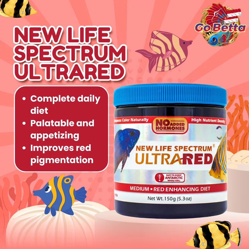🇸🇬 New Life Spectrum Ultra Red Fish Food – Boost Red Color Vibrancy for Healthy, Vibrant Red Betta Fish