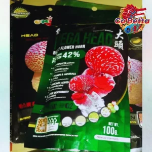 Flowerhorn Fish Food 100gr Mega Head Booster Pellet for Louhan Growth Color Enhancer Fast Head Development