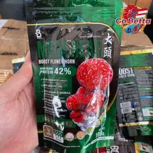 Flowerhorn Fish Food 100gr Mega Head Booster Pellet for Louhan Growth Color Enhancer Fast Head Development
