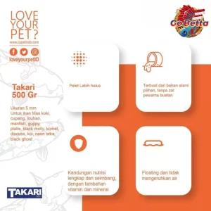 🇸🇬 TAKARI ORNAMENTAL KOI FOOD 100G 500G AQUARIUM FISH FOOD THAT DOESN’T CLOUD THE WATER, NO GREASY FISH FOOD PELLET