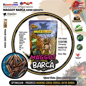 [SG Seller] MAGGOT BARCA – Dried BSF Maggot Grade A with Spirulina & Squid Ink Pellet Feed for Channa Fish & Reptiles