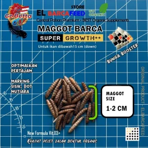 [SG Seller] MAGGOT BARCA – Dried BSF Maggot Grade A with Spirulina & Squid Ink Pellet Feed for Channa Fish & Reptiles