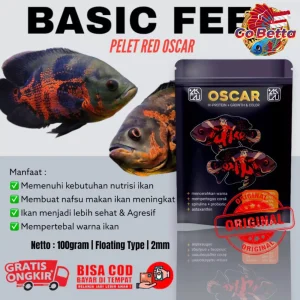 Premium Predator Fish Food Pellet 100g Red Oscar Tiger Oscar Albino Oscar Batik Oscar High-Quality Nutrient-Rich Pellets