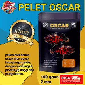 Premium Predator Fish Food Pellet 100g Red Oscar Tiger Oscar Albino Oscar Batik Oscar High-Quality Nutrient-Rich Pellets