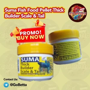 🇸🇬 SUMA Fish Food Pellet Thick Builder Scale and Tail 20g | Fish Pellet for Scale & Tail Enhancer Betta Fish Suma Thai