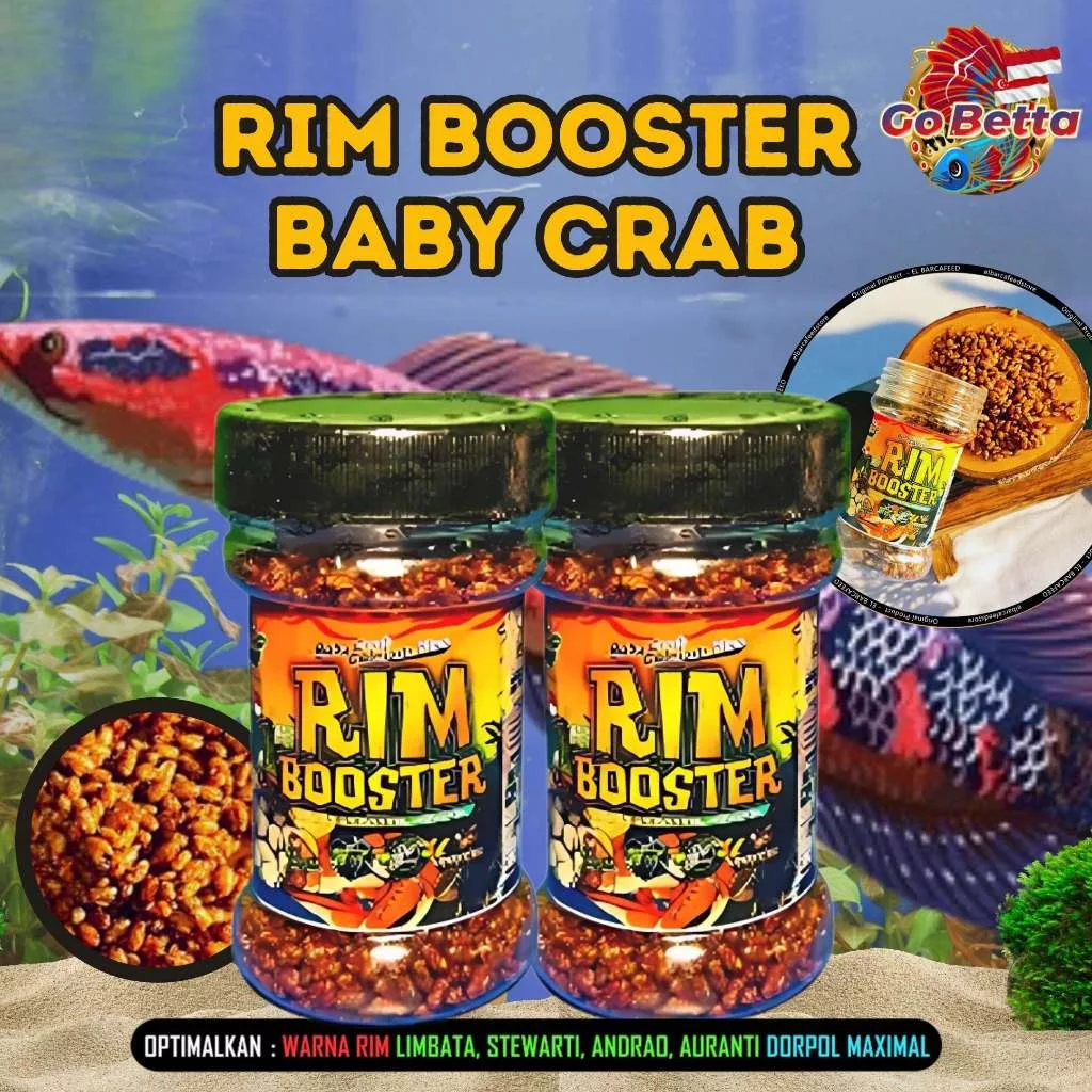 🇸🇬 BABY CRAB RIM RED BOOSTER – Optimize Color for Channa Limbata Andrao Stewarti Dorpol Auranti Shrimp Pellet Food