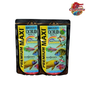 AKARI PREMIUM MAXI CICHLID Tropical ciklid ciclid multi color Fish Food Pellets 100gr Pet Shop Singapore Makanan Ikan