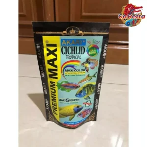AKARI PREMIUM MAXI CICHLID Tropical ciklid ciclid multi color Fish Food Pellets 100gr Pet Shop Singapore Makanan Ikan