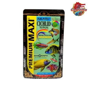 AKARI PREMIUM MAXI CICHLID Tropical ciklid ciclid multi color Fish Food Pellets 100gr Pet Shop Singapore Makanan Ikan