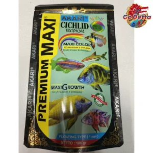 AKARI PREMIUM MAXI CICHLID Tropical ciklid ciclid multi color Fish Food Pellets 100gr Pet Shop Singapore Makanan Ikan