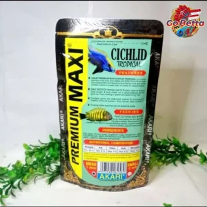 AKARI PREMIUM MAXI CICHLID Tropical ciklid ciclid multi color Fish Food Pellets 100gr Pet Shop Singapore Makanan Ikan