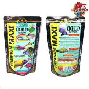 AKARI PREMIUM MAXI CICHLID Tropical ciklid ciclid multi color Fish Food Pellets 100gr Pet Shop Singapore Makanan Ikan