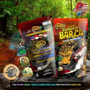 🇸🇬 PELET BUNGA SHRIMPELET BARCA 30g – Food for Channa Maru, YS Red with Melanin & Guanin – Enhance Fish Color & Growth