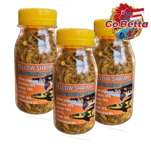 Premium Dried Yellow Shrimp 20g Ideal Predator Fish Food Perfect for Channa Yellow Sentarum High-Quality, Nutrient-Rich