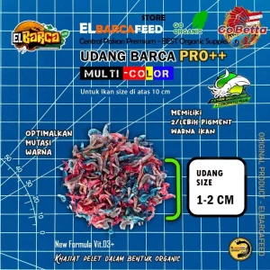 🇸🇬 BARCA PRO++ SHRIMP UDANG BARCA PRO++ Udang RED BLUE BOOSTER Pakan Pelet Optimalkan Warna Ikan 10-20cm Channa Predator