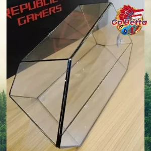 NOVA Geometric Glass Terrarium 32.5x12x17cm 3mm Thick Handmade DIY Glass Enclosure for Plants Succulents Premium Display