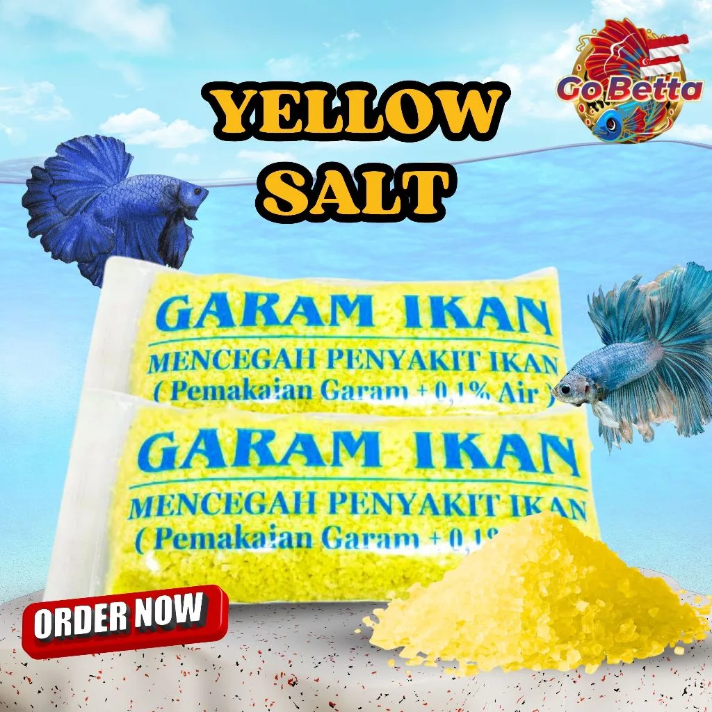 SG Seller PREMIUM YELLOW SALT GARAM IKAN KUNING 500 GR QUARANTINE FISH SALT QUARANTINE FISH MEDICINE MEDICATED SALT
