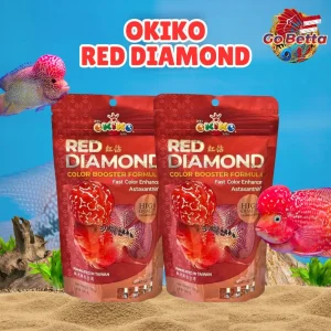 🇸🇬 Okiko Red Diamond Color Booster – Enhance Vibrant Colors for Bettas & Ornamental Fish | Natural Growth Formula 100g 🐟