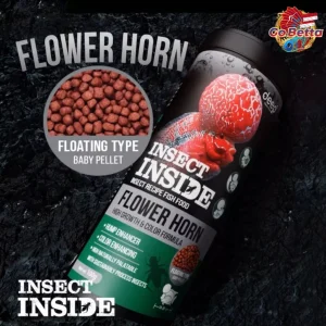 Insect Inside Flowerhorn Fish Food – Enhance Growth & Vibrant Colors | Probiotic Enriched Pellets for Health | 100g Pack