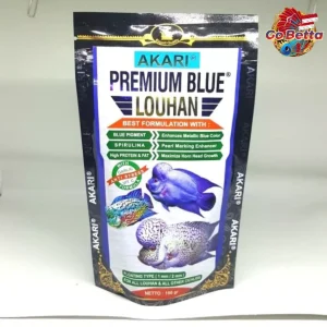 [SG Seller] Akari Premium Blue Louhan Pro 1mm Spirulina Pellets Fish Food Feed Channa Louhan Predator Fish