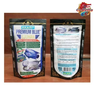 [SG Seller] Akari Premium Blue Louhan Pro 1mm Spirulina Pellets Fish Food Feed Channa Louhan Predator Fish