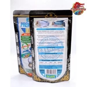 [SG Seller] Akari Premium Blue Louhan Pro 1mm Spirulina Pellets Fish Food Feed Channa Louhan Predator Fish