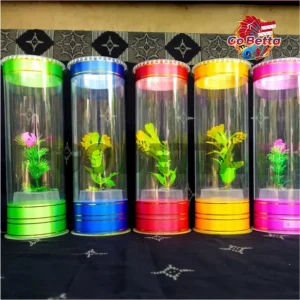 SG Seller Portable Handmade Cute Mini Betta Fish Tank Aquarium with Decoration for Betta Fish Small Fish Mini Betta Tank