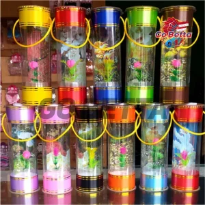 SG Seller Portable Handmade Cute Mini Betta Fish Tank Aquarium with Decoration for Betta Fish Small Fish Mini Betta Tank