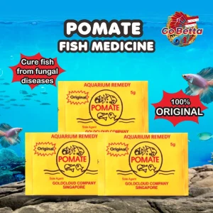 [SG Seller] Pomate Fish Medicine 100% Original Singapore Obat Ikan Hias SINGAPORE HOLOGRAM Anti Jamur BETTA SHOP