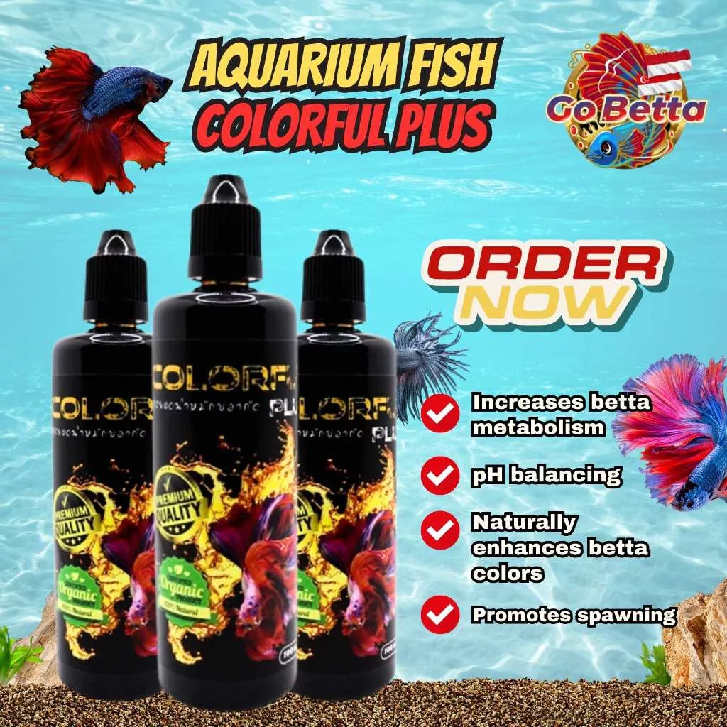 🇸🇬 AQUARIUM FISH COLORFUL PLUS WATER CONDITIONER BETTA COLOR ENHANCER 100 ML | AQUA KING THAILAND COLOURFUL PLUS BETTA