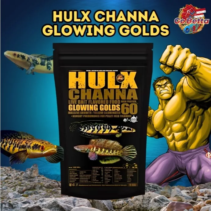🇸🇬 Channa Fish Premium Gold Enhancer – HULX Glowing Golds for Vibrant Color, Health & Clean Feeding Formula Channa Food
