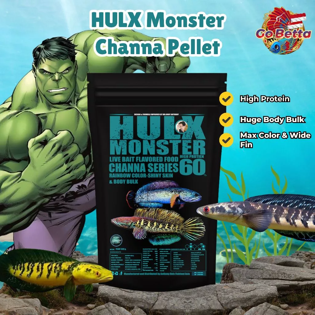 🇸🇬 Premium HULX Monster Channa Food Channa Pellet CHANNA SHOP CHANNA STORE FISH SHOP CHANNA OUTLET CHANNA RETAIL CHANA