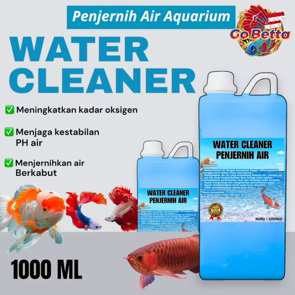 🇸🇬 Aquarium Water Cleaner 1L – Water Clarifier for Aquascape & Pond, Aquarium Filter, Clear Water Solution