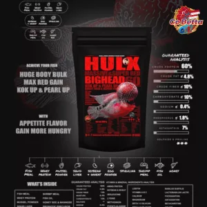 🇸🇬 HULX Bighead Premium Flowerhorn Feed – Boost Growth & Stunning Fish Heads, Enhance Color & Health
