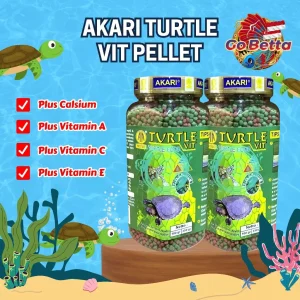 [SG Seller] AKARI FLOATING TURTLE PELLET TURTLE FOOD HIGH GROWTH/ MIX / GREEN TURTLE VIT 100G/300G PELLETS 2 MM