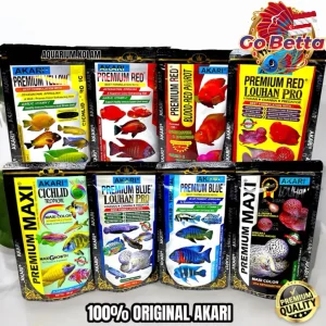 🇸🇬 Premium Akari Maxi Blue Yellow Red Parrot Louhan Goldfish Pro Cichlid Pellet 100g – Color Enhancing Fish Food