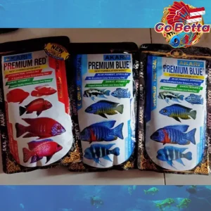 🇸🇬 Premium Akari Maxi Blue Yellow Red Parrot Louhan Goldfish Pro Cichlid Pellet 100g – Color Enhancing Fish Food