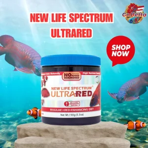 New Life Spectrum Ultra Red Maximum Red Vibrancy for Tropical Fish Natural Color Enhancing Pellets Flowerhorns, Bettas