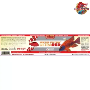 New Life Spectrum Ultra Red Maximum Red Vibrancy for Tropical Fish Natural Color Enhancing Pellets Flowerhorns, Bettas