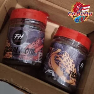 🇸🇬 Fish Food Crab Protein Feedhunt Floral Motif Pellet for Channa Maru Natural Nutrition Color Boost Growth Support
