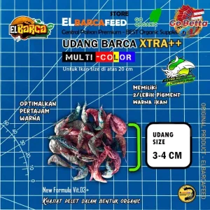 🇸🇬 Channa Fish Food UDANG BARCA XTRA++ Shrimp | Red Blue Booster | Enhance Color & Growth for Channa Predator Fish