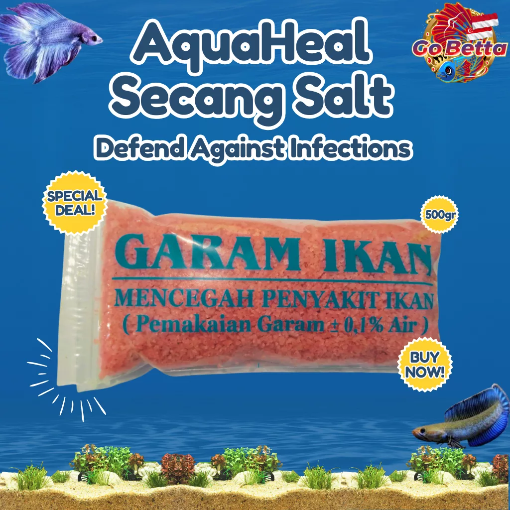 🐟 Natural Red Secang Fish Salt Aquarium Fish Treatment & Medicine 🐟 Premium Quality Salt for Healthy Fish & Clear Water