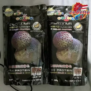 🇸🇬 Okiko Platinum Louhan Fish Pellet 100g Size S M L XL | Enhance Kok Growth, Color Brightness & Boost Fish Vitality