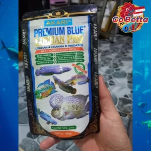 🇸🇬 Akari Premium Blue 2mm Cichlid Pellet Fish Food 100g – High Protein Tropical Aquarium Feed for Ornamental Fish