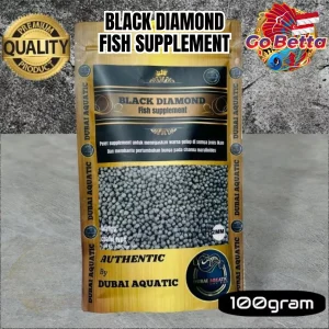 Black Diamond Fish Pellet Packaging 100g – High Quality Resealable Pack for Arowana, Betta, Guppy, Tropical Fish Feed