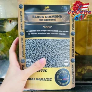 Black Diamond Fish Pellet Packaging 100g – High Quality Resealable Pack for Arowana, Betta, Guppy, Tropical Fish Feed