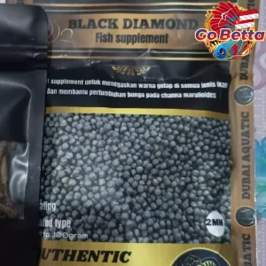 Black Diamond Fish Pellet Packaging 100g – High Quality Resealable Pack for Arowana, Betta, Guppy, Tropical Fish Feed